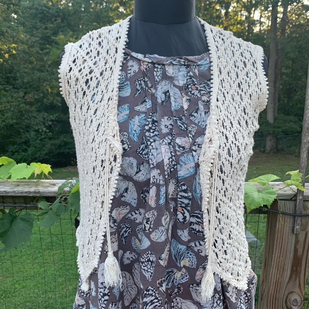 Vintage Crochet Doily Vest